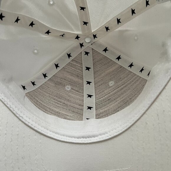 Golden Goose White Cream Adjustable Baseball Hat Cap With Star NWOT - Picture 14 of 16